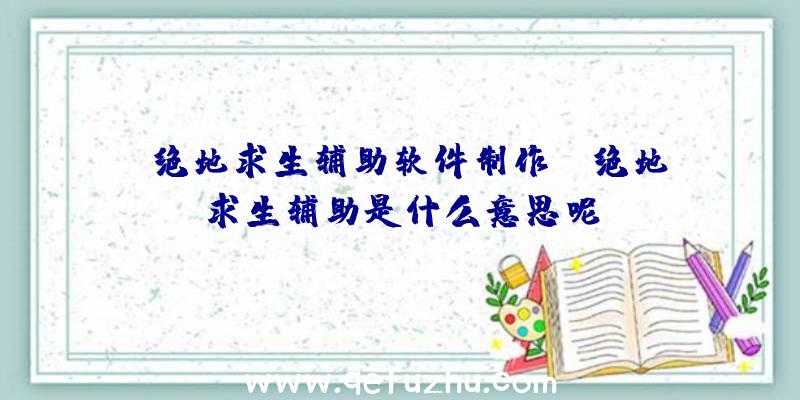 「绝地求生辅助软件制作」|绝地求生辅助是什么意思呢